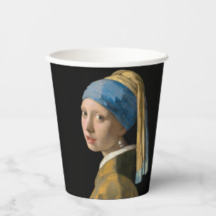 Vasos De Papel Johannes Vermeer, Chica de Pearl Earring