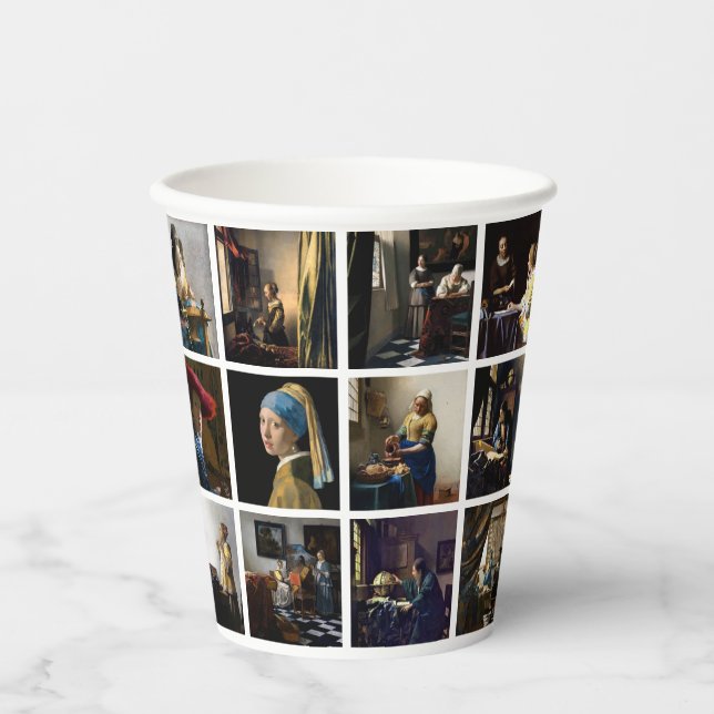 Vasos De Papel Johannes Vermeer - Masterpieces Grid (Anverso)