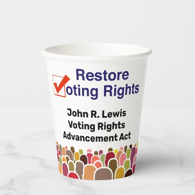 Vasos De Papel John R. Lewis Voting Rights Advancement Act (Anverso)