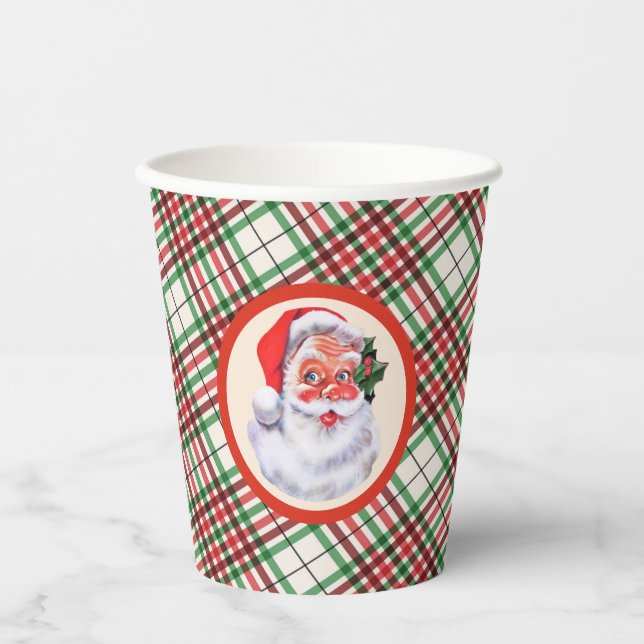 Vasos De Papel Jolly Santa Claus Navidades Fiesta (Anverso)
