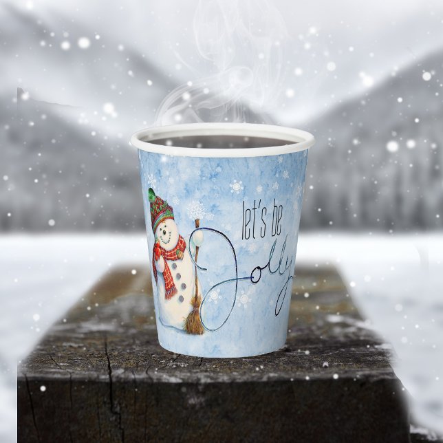 Vasos De Papel Jolly Snowman ID841 (Subido por el creador)