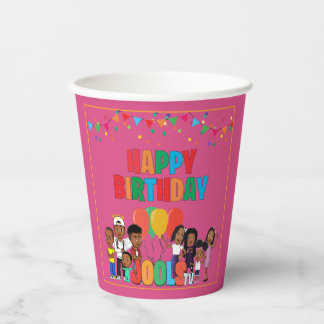 Vasos De Papel JOOLS TV ®️ Cuadros de papel rosado