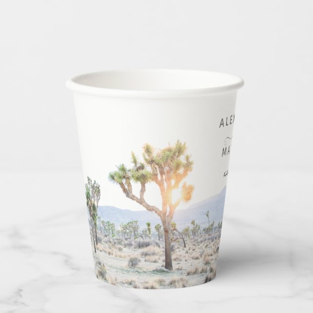 Vasos De Papel Joshua Tree Boho Boda (Anverso)