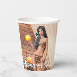 Vasos De Papel Jóvenes nativos estadounidenses posando en el muro