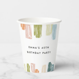 Vasos De Papel Joyas pintadas acuarela personalizada