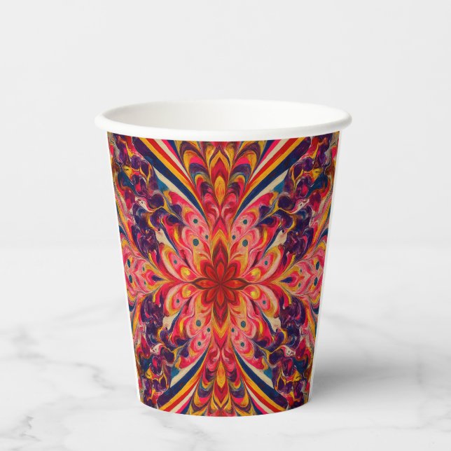 Vasos De Papel Joyful Kaleidoscope Color coffee Mug (Anverso)