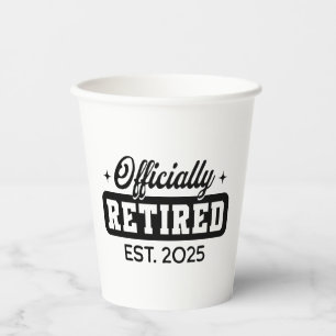 Vasos De Papel Jubilación divertida de la antigüedad 2025