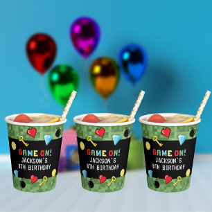 Vasos De Papel Juego de arcada de píxeles Nivel de los niños Cump