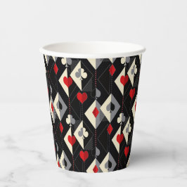 Vasos De Papel Juego de cartas en el póker.