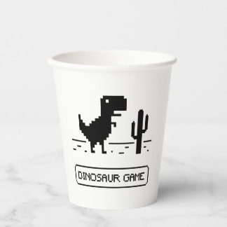 Vasos De Papel Juego de dinosaurio.