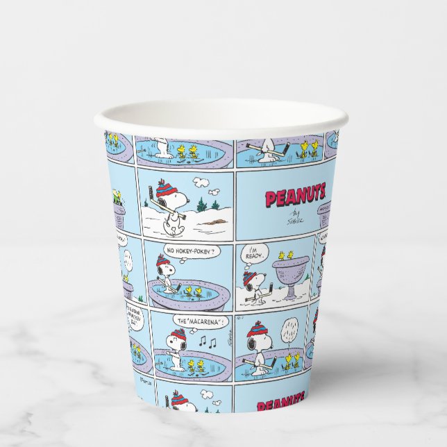 Vasos De Papel Juego de hockey Snoopy & Friends (Anverso)