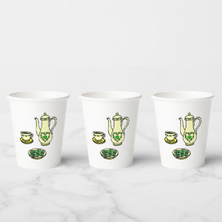 Vasos De Papel Juego de té irlandés St. Patrick's Day