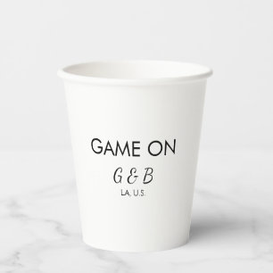 Vasos De Papel Juego en añadir pareja nombre fiesta de boda lugar