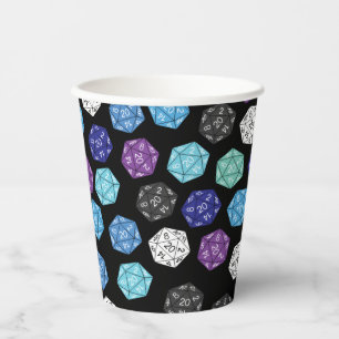 Vasos De Papel Juegos DND de 20 lados Fiesta de cumpleaños para n