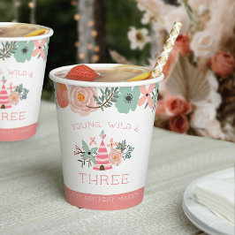 Vasos De Papel Jueves, Salvajes y Tres Primeros Cumpleaños Person