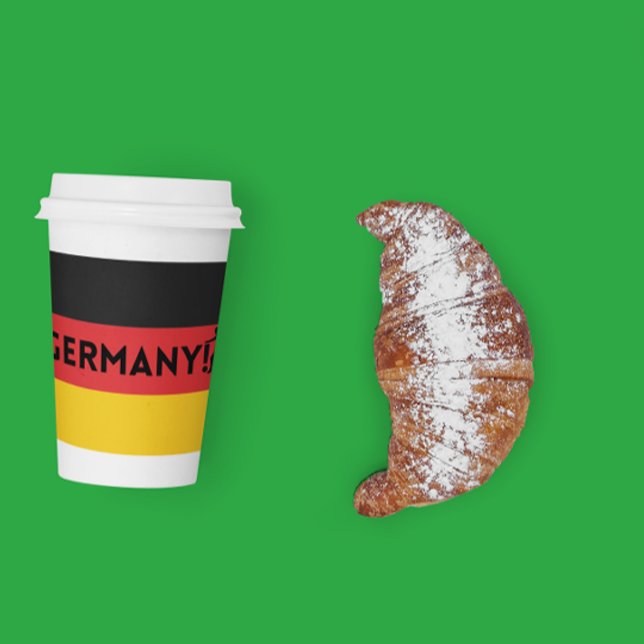 Vasos De Papel Jugador de fútbol alemán usando el punto como pelo (Subido por el creador)