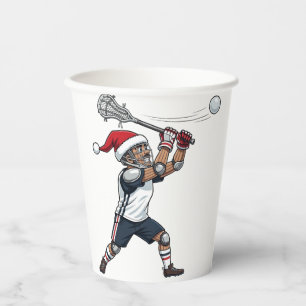 Vasos De Papel Jugador de Lacrosse Cascanueces Vacaciones Deporte