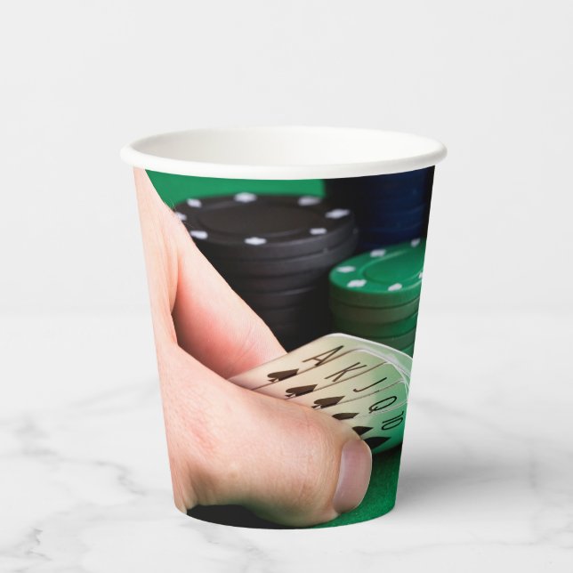 Vasos De Papel Jugador de póker (Anverso)