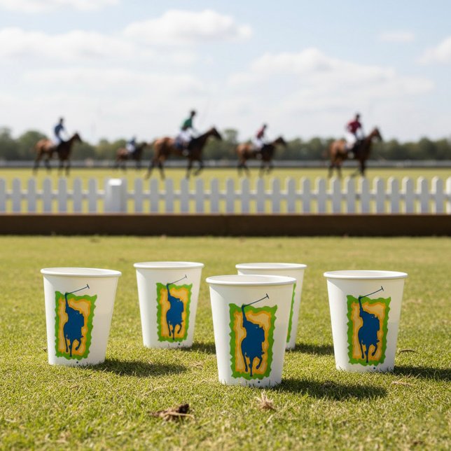 Vasos De Papel Jugador de polo (Subido por el creador)