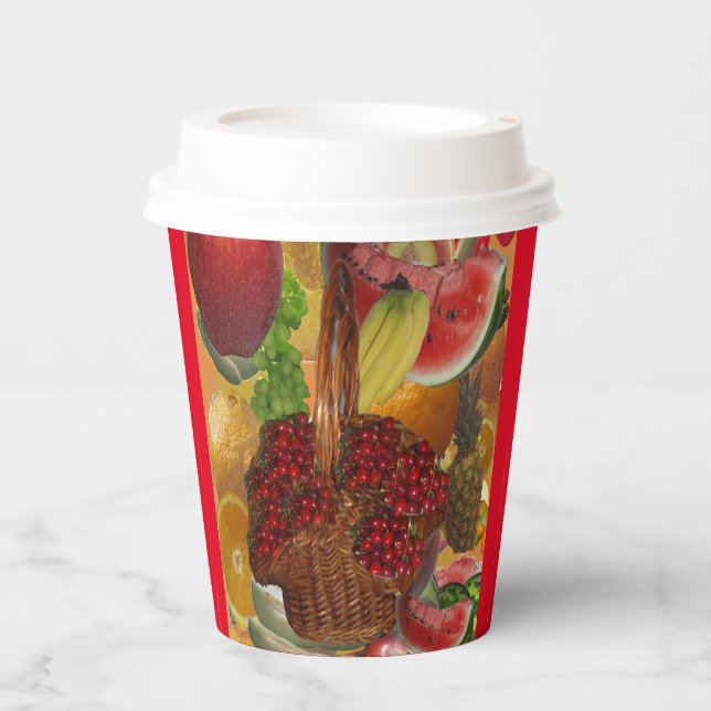 Vasos De Papel Jugo de fruta de taza de papel (Anverso)