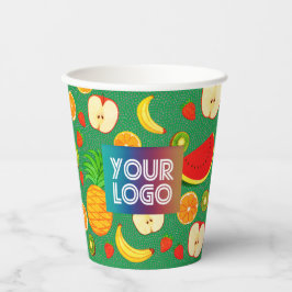 Vasos De Papel Jugo de marca con logotipo de personalizado y frut