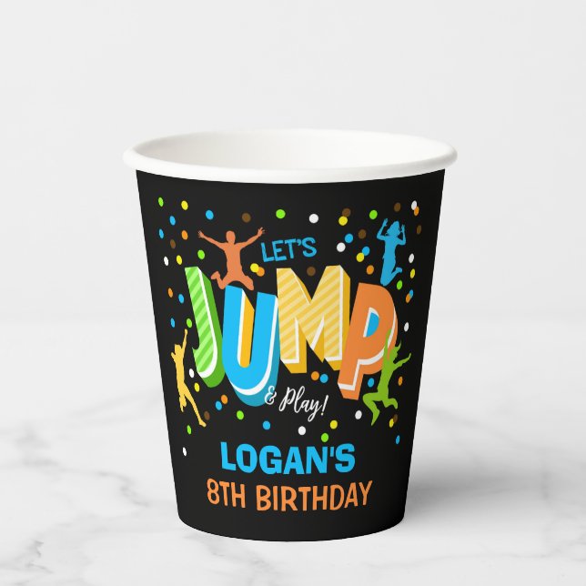 Vasos De Papel Jump Trampoline Birday Party Paper Cup (Anverso)