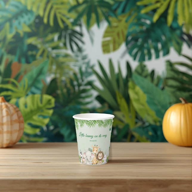 Vasos De Papel jungla bebé ducha salvaje tropical Invitación (Subido por el creador)