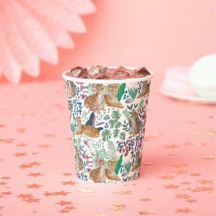 Vasos De Papel Jungla Vida Silvestre Baby Shower Safari Tigres