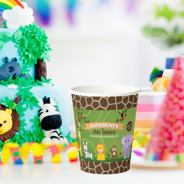 Vasos De Papel Jungle Safari Baby Shower (Subido por el creador)