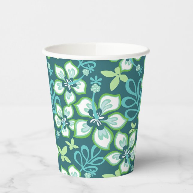 VASOS DE PAPEL JUNGLE SURF (COMBO VERDE ACUÁTICO) (Izquierda)