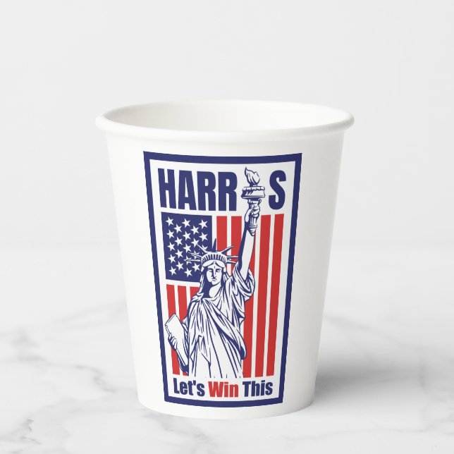 Vasos De Papel Kamala Harris (Anverso)