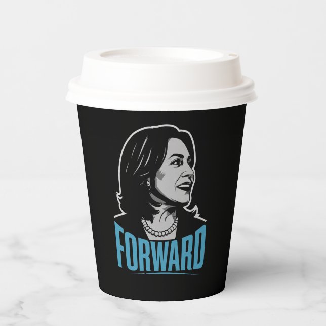 Vasos De Papel Kamala Harris Adelante (Anverso)