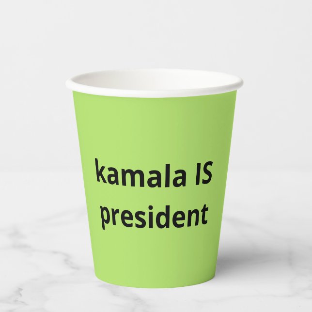 Vasos De Papel Kamala Harris es la elección del presidente 2024 (Anverso)