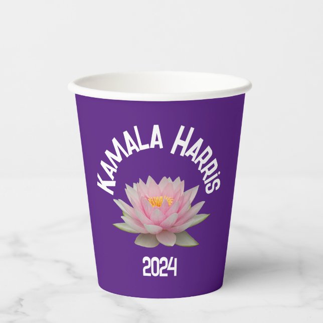 Vasos De Papel Kamala Harris Lotus 2024 (Anverso)