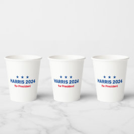 Vasos De Papel Kamala Harris Por El Presidente 2024