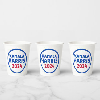 Vasos De Papel Kamala Harris por la presidencia en 2024