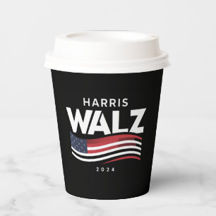 Vasos De Papel Kamala Harris Tim Walz Vals 2024 Elección