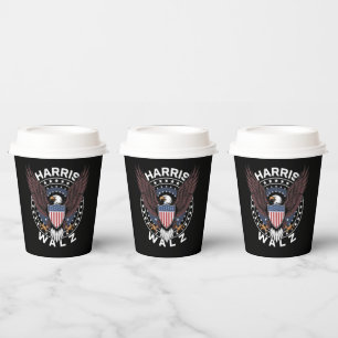 Vasos De Papel Kamala Harris Tim Walz Vals 2024 Elección