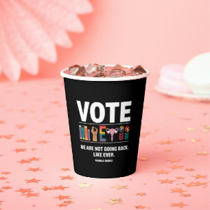Vasos De Papel Kamala No Volveremos Atrás Como Siempre Feminista
