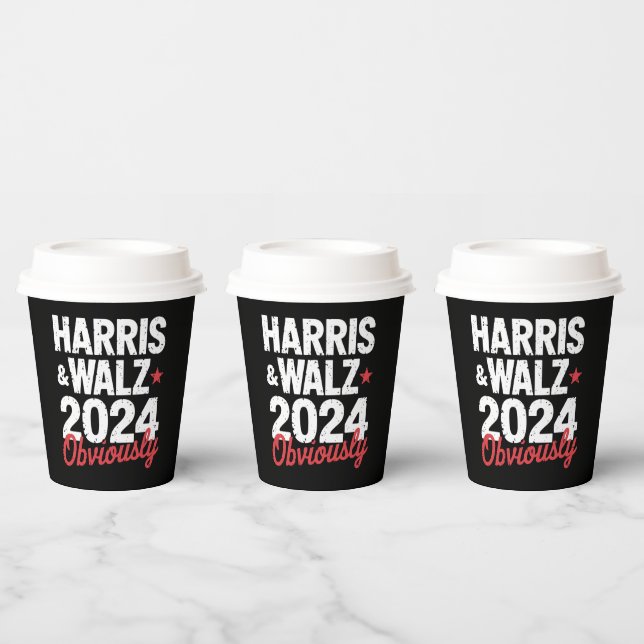 Vasos De Papel Kamala Walz Obviamente 2024 Harris Waltz 2024 (Multi)