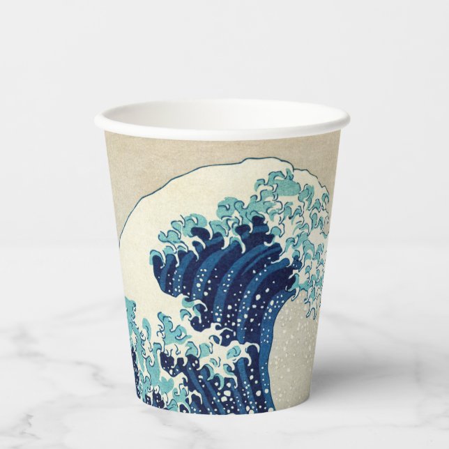 Vasos De Papel Katsushika Hokusai - La gran ola de Kanagawa (Anverso)