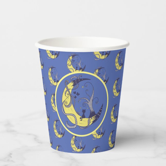 Vasos De Papel Katze im Mond  (Anverso)
