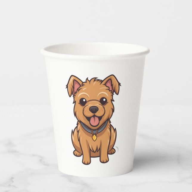 Vasos De Papel Kawaii Australian Terrier Puppy (Anverso)