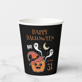 Vasos De Papel Kawaii Jack O' Lantern Creepe Cute