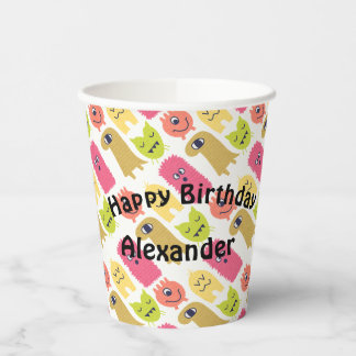 Vasos De Papel Kawaii Monster Birthday Party Cup