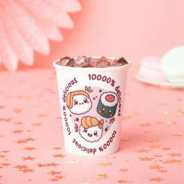 Vasos De Papel kawaii sushi con citas graciosas para el amante ne