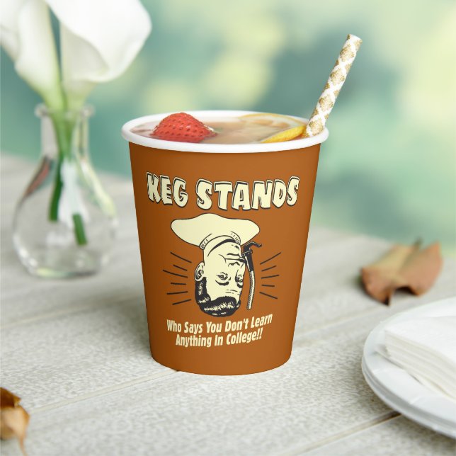 Vasos De Papel Keg Stands: No aprendan la universidad (in situ)