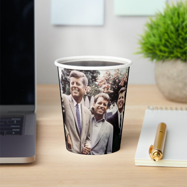 Vasos De Papel Kennedy Brothers, Presidente John, Robert y Ted (in situ)