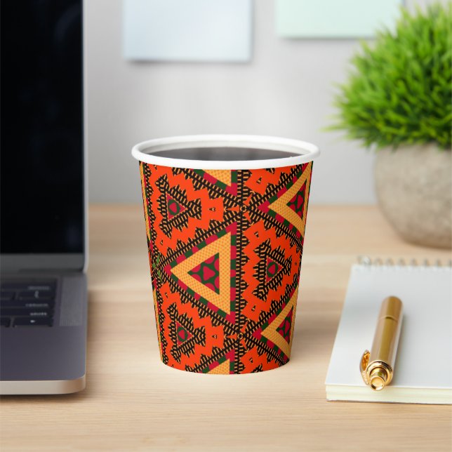 Vasos De Papel Kente africano moderno (in situ)