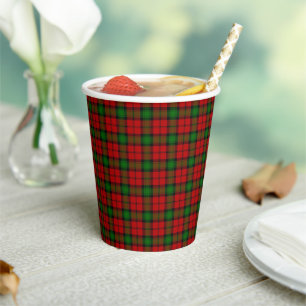 Vasos De Papel Kerr Clan Scottish Plaid Pattern Navidades